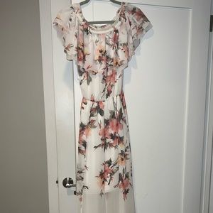 Long spring dress off the shoulder!